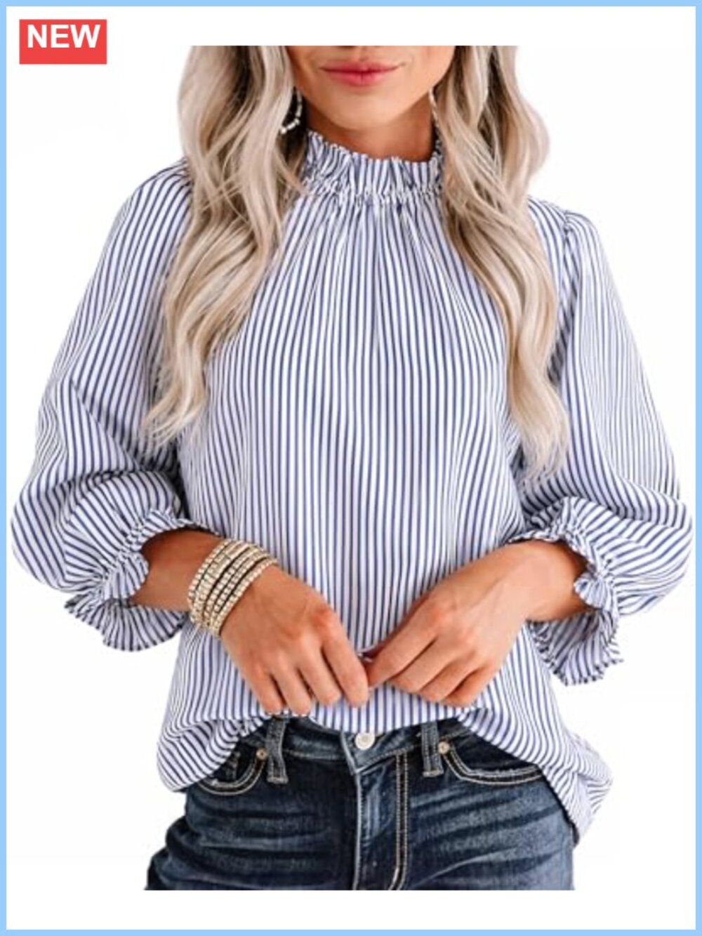 Womens Leopard Blouse Ruffle Mock Neck 3/4 Sleeve Business Casual Top